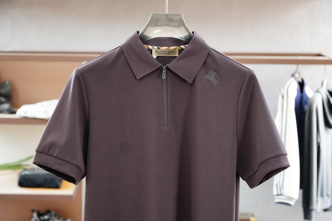 BBR 巴宝莉2025ss秋冬专柜同款同步上新短袖醋酸天丝羊毛针织面料 一体起脚针织 高端人士必备单品，