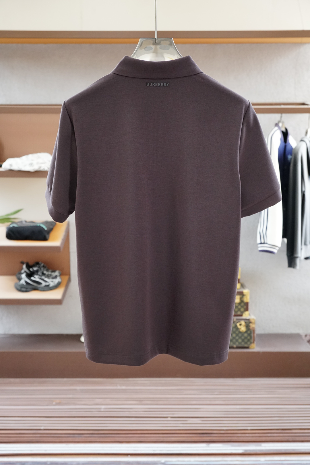 BBR 巴宝莉2025ss秋冬专柜同款同步上新短袖醋酸天丝羊毛针织面料 一体起脚针织 高端人士必备单品，