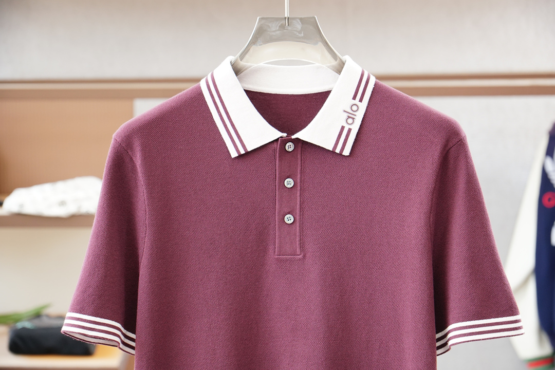 欧跑/alo-🍐2025ss秋冬专柜同款同步上新短袖醋酸天丝羊毛针织面料 一体起脚针织 高端人士必备单品