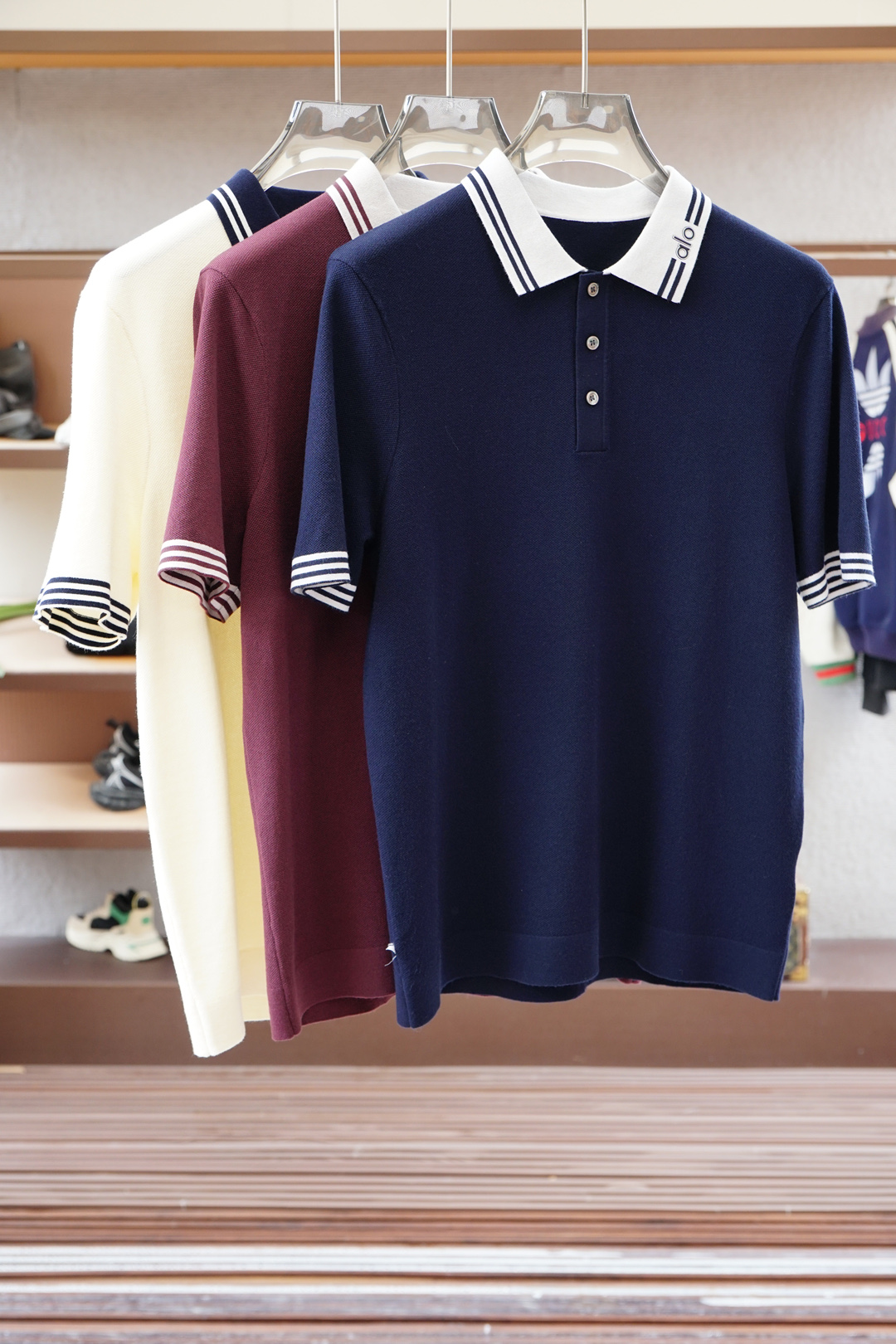 欧跑/alo-🍐2025ss秋冬专柜同款同步上新短袖醋酸天丝羊毛针织面料 一体起脚针织 高端人士必备单品