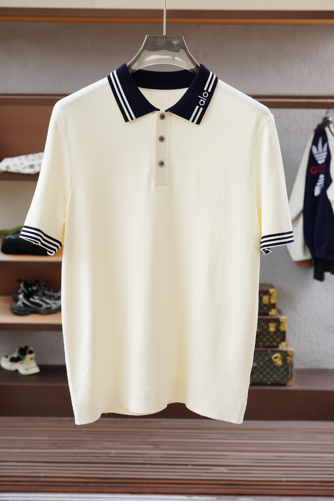 欧跑/alo-🍐2025ss秋冬专柜同款同步上新短袖醋酸天丝羊毛针织面料 一体起脚针织 高端人士必备单品