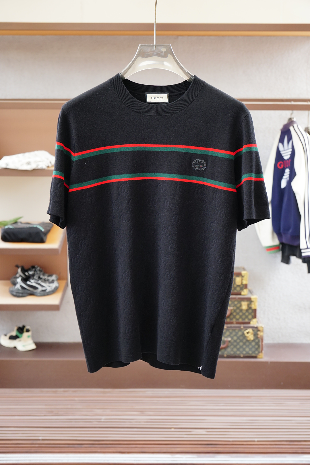 Gucci 古奇🍐2025ss秋冬专柜同款同步上新打底短袖醋酸天丝羊毛针织面料 一体起脚针织 高端人士必