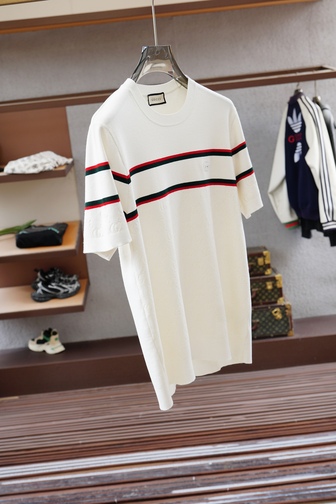 Gucci 古奇🍐2025ss秋冬专柜同款同步上新打底短袖醋酸天丝羊毛针织面料 一体起脚针织 高端人士必