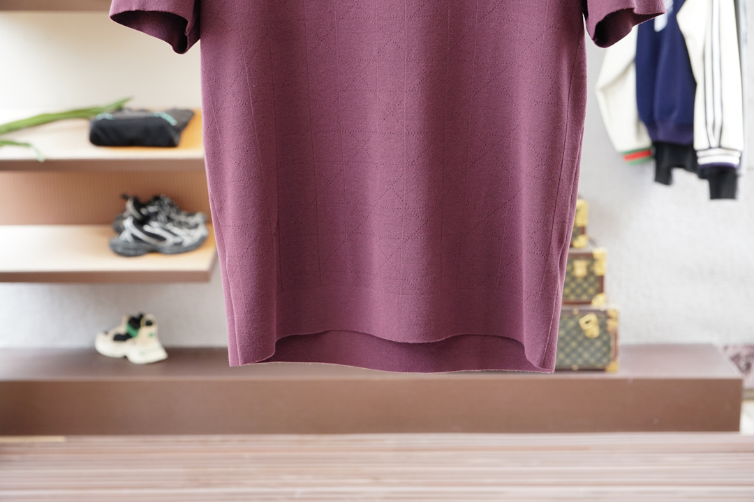 Dior 迪奥-🍐2025ss秋冬专柜同款同步上新打底短袖醋酸天丝羊毛针织面料 一体起脚针织 高端人士必