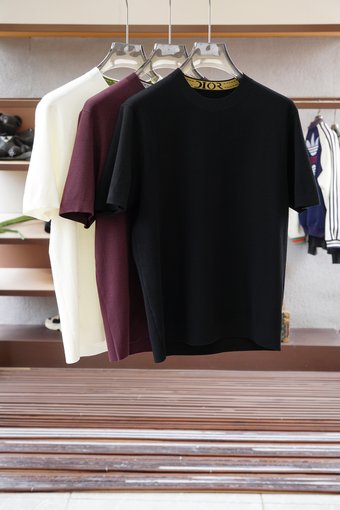 Dior 迪奥-🍐2025ss秋冬专柜同款同步上新打底短袖醋酸天丝羊毛针织面料 一体起脚针织 高端人士必