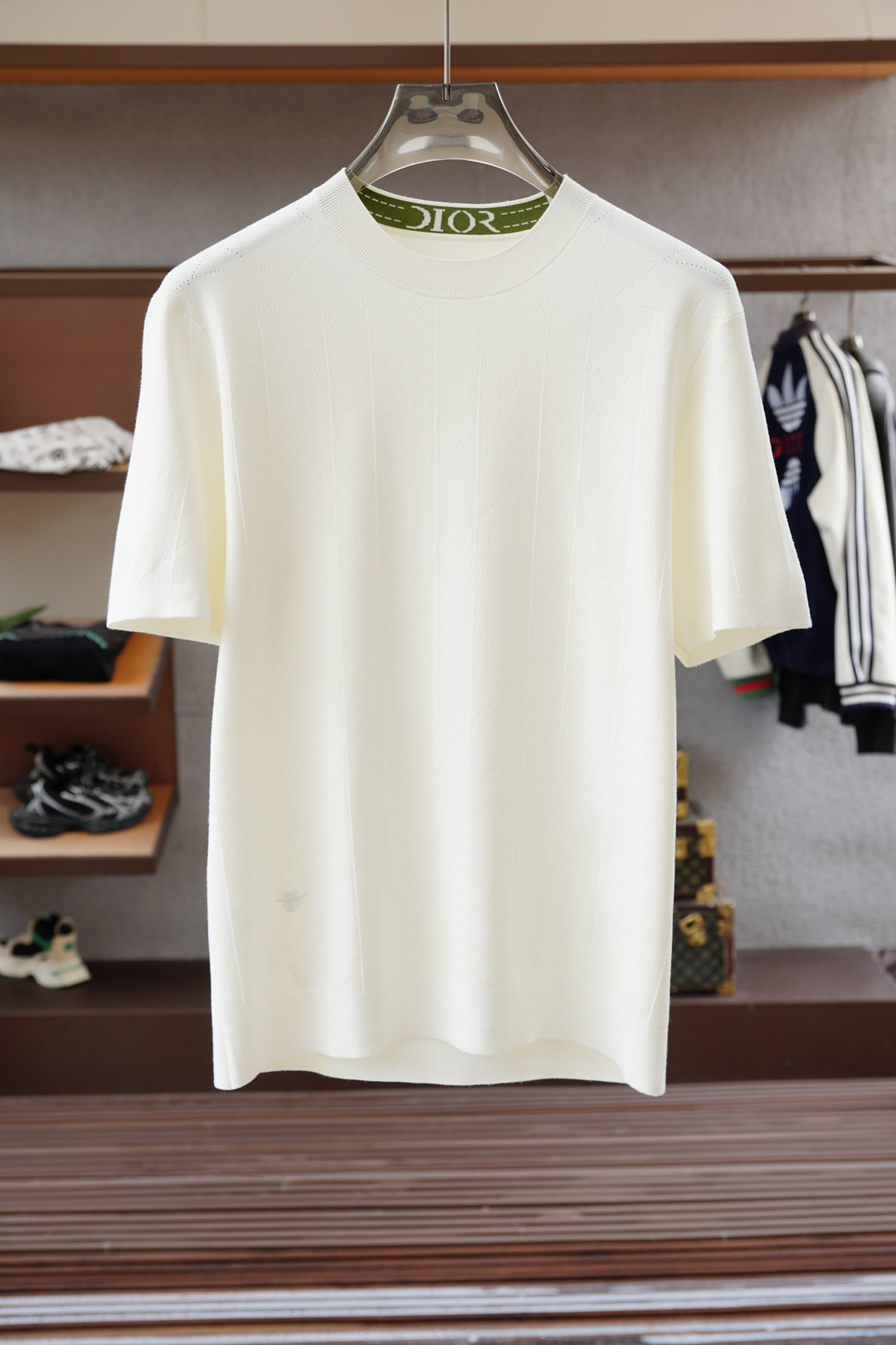 Dior 迪奥-🍐2025ss秋冬专柜同款同步上新打底短袖醋酸天丝羊毛针织面料 一体起脚针织 高端人士必
