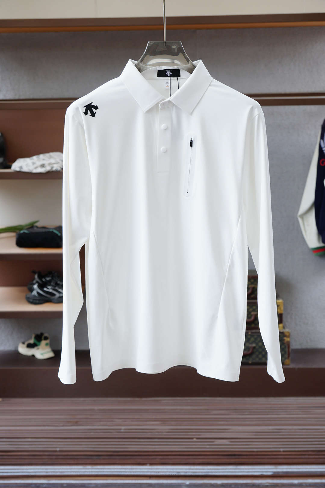 迪桑特-2025秋冬系列上新💐 长袖Polo 衬衫，奢华经典元素设计！采用舒适透气针织面料🔥属于入柜级别