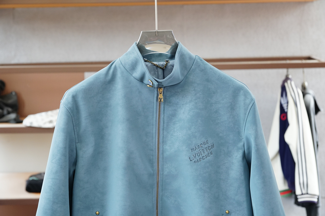 LV驴家2025SS早秋新款麂皮绒占领夹克，男士经典字母皮衣夹克外套！贸易公司渠道稀出，领先官网发售！男