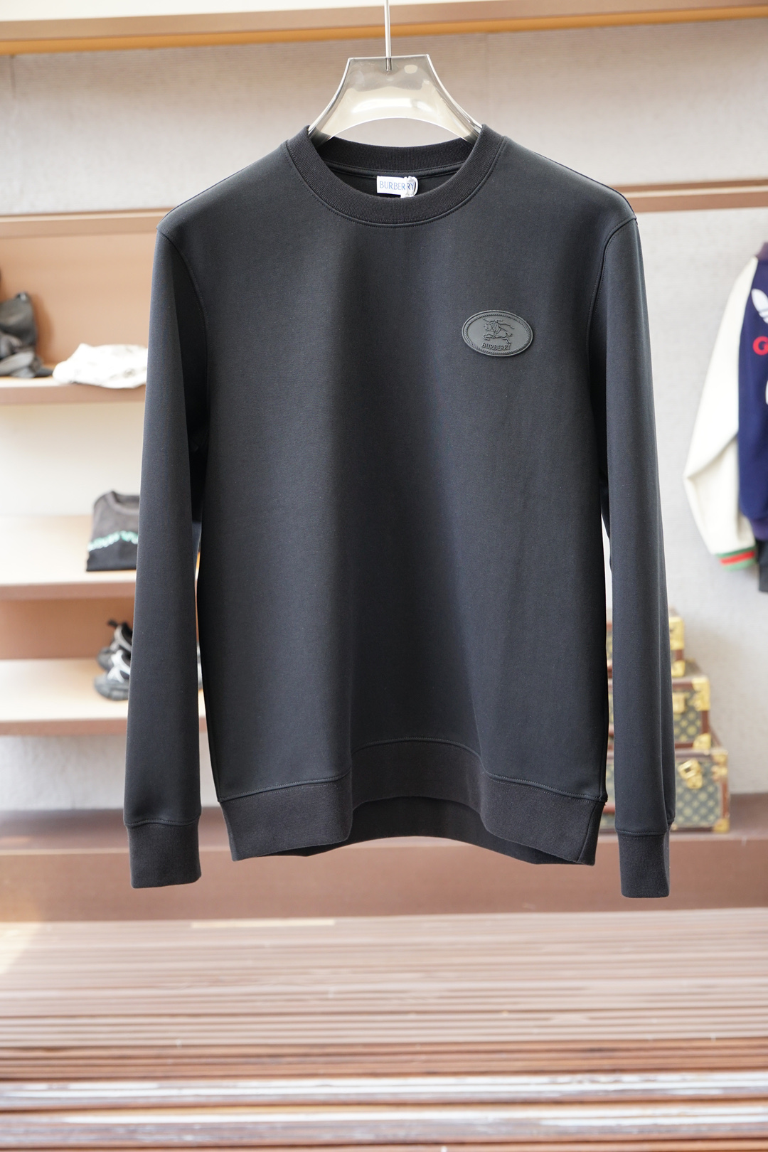 2025秋冬系列上👾BBR 巴宝莉-2025秋冬/套头圆领卫衣 纯色LOGO搭配刺绣🪡大标 高端大气经典