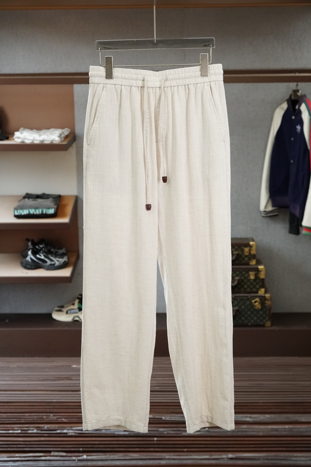 NO:746351,BC-_Early spring new casual pants, old-fashioned style, simple and elegant, low-key luxury, imported linen comfortable, loose and stylish, flattering long legs. Color: rice, coffee, size: 48 50 52 54 56 58,,19860909BC-_早春新品休闲裤,老前风简约大气低调奢华,进口亚麻舒适,松弛有型拉满,修饰大长腿 颜色:米,咖啡, 尺码:48 50 52 54 56 58,,,Men's clothing