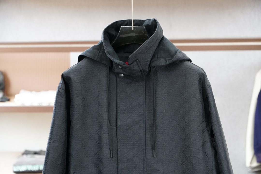 Gucci古奇/2026早春新款外套，官网1.1顶级打造，进口提花双G面料，细节面料，五金，1.1开模定