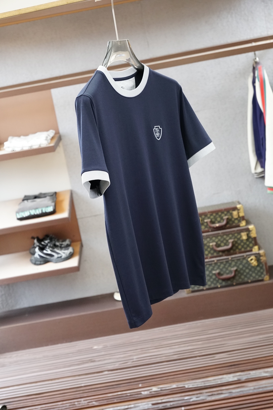 BC，SS26春夏新品小胸前字母印花短袖T恤设计彰显品牌辨识度，采用高支数高密度80支双股丝光棉，上身舒