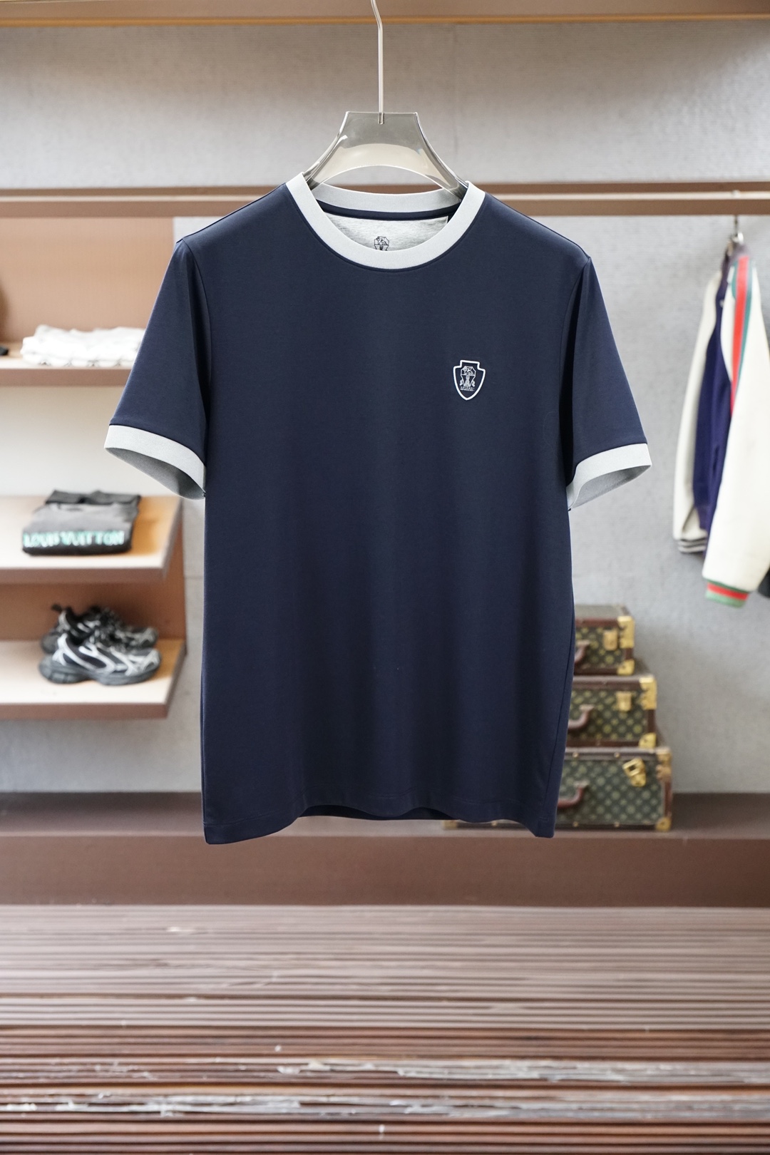 BC，SS26春夏新品小胸前字母印花短袖T恤设计彰显品牌辨识度，采用高支数高密度80支双股丝光棉，上身舒