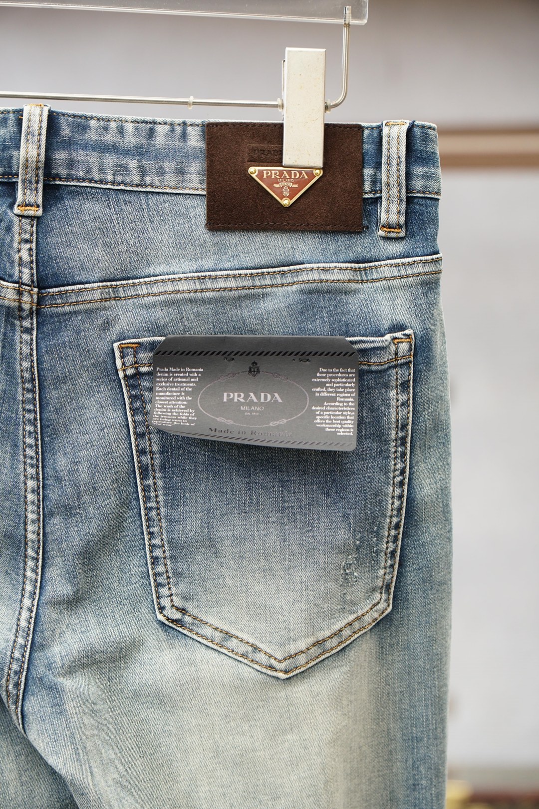 普拉达2026春夏直筒牛仔裤系列新品教父级洗水牛仔裤 🦋🪆🌻🧀🍍奢华感ss官网专柜9000大洋新品热销 