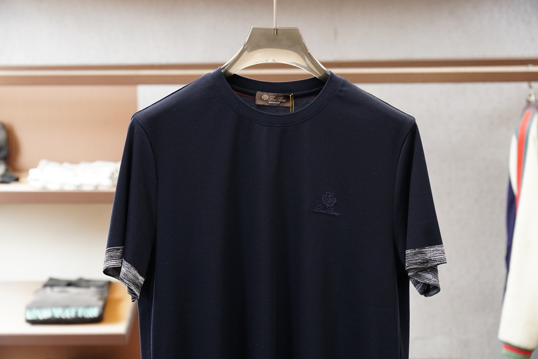 Loro piana-2026新款；春夏新款短袖，面料控必入款-采用进口高密度皮专柜定制丝光朱地/质地温