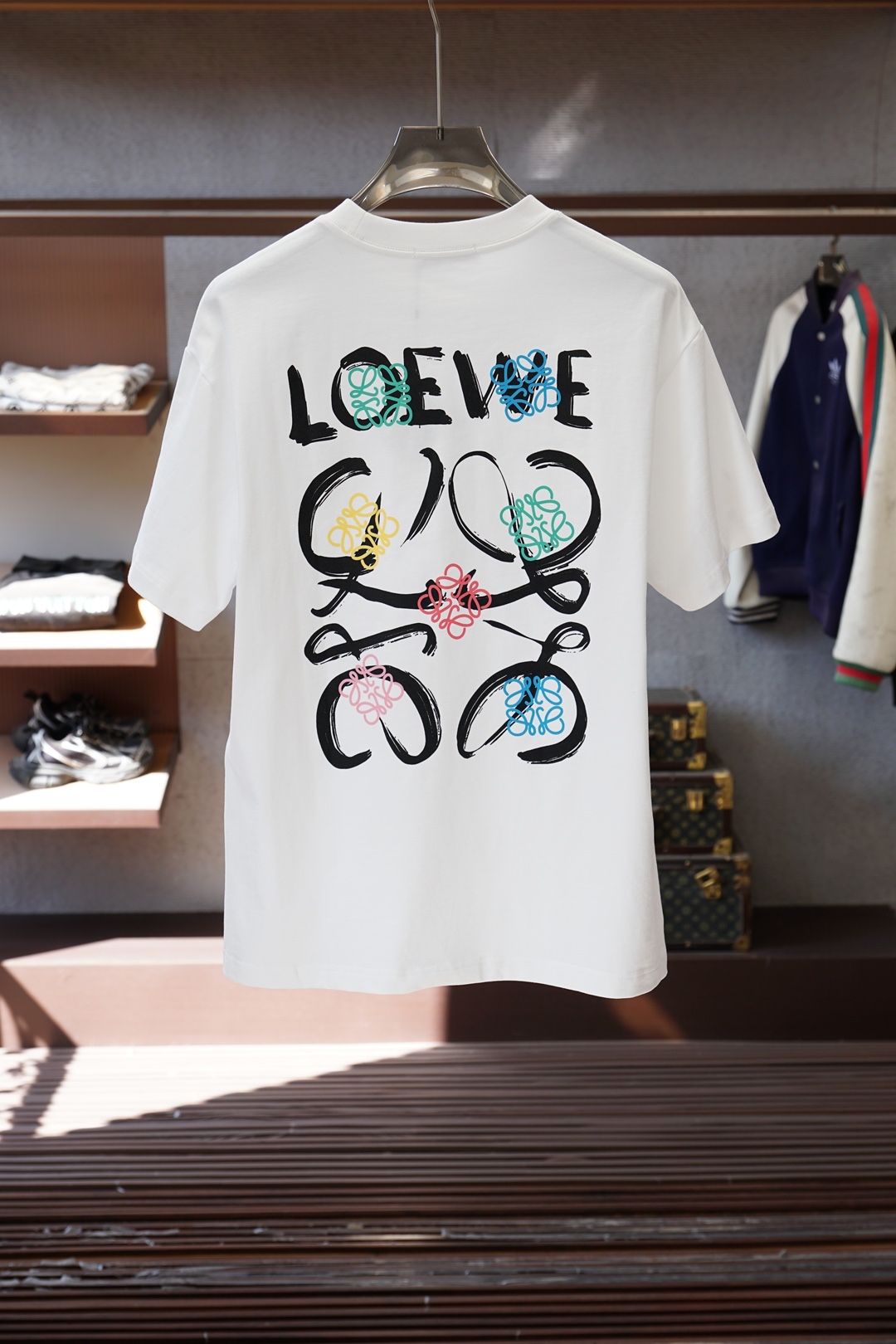 Loewe罗意威/2026春夏新款首发专柜最新款短袖圆领T恤 高端订制 设计前卫时尚！品牌logo重工艺