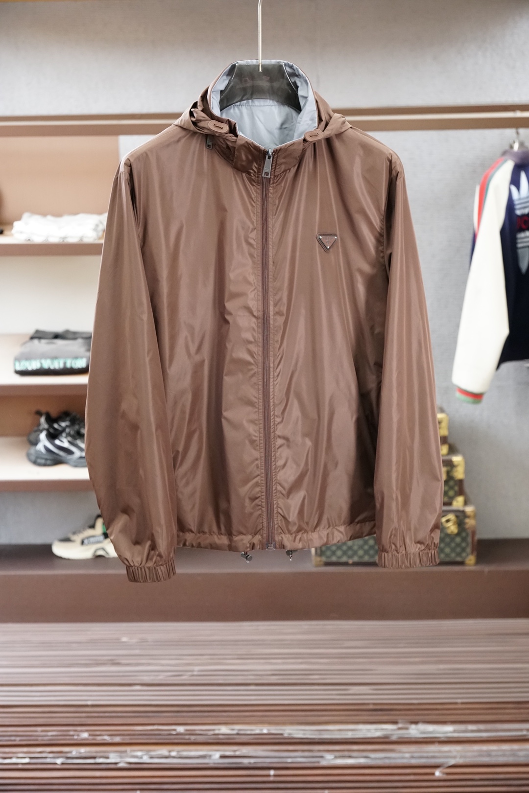 Prada普拉达-🔥🔥春夏双面新款连帽休闲双面夹克外套 高端品质、版型面料五金都是专柜1:1定制，透气舒