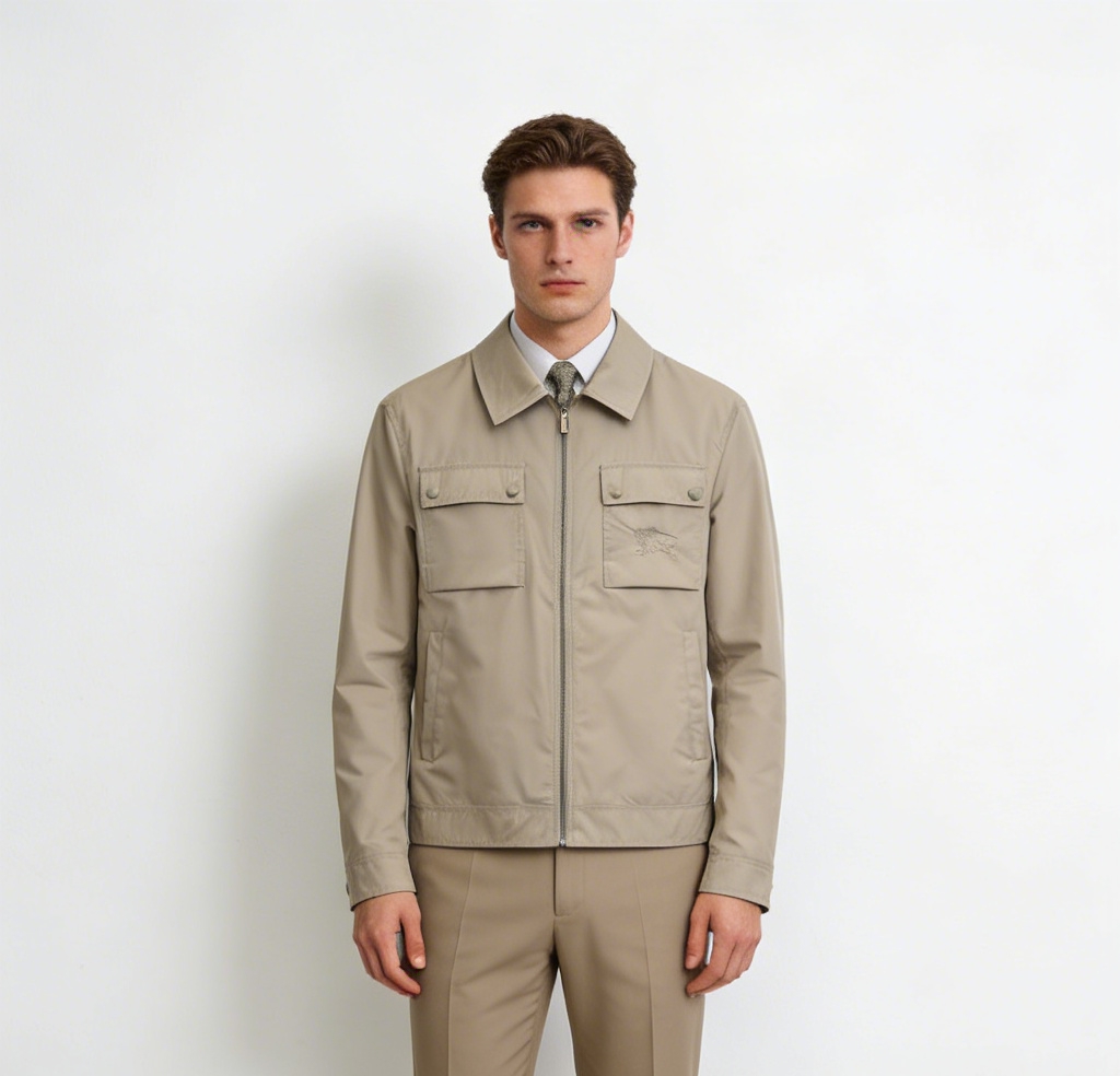 NO:757556,Burberry 2026ss spring new lapel jacket full high-end version!  Classic embroidered high-end custom-made counter fabric accessories, high breathability and comfort, impeccable details, exquisite workmanship and complex craftsmanship, casual tailoring, awesome upper body shape, black color, khaki code number 48-56, burberry, jackets & coats, jackets & coats,19860909巴宝莉 2026ss春季新款翻领夹克外套 全高端版本！经典刺绣标高定专柜面料辅料,透气舒适度高,细节无可挑剔,做工考究工艺复杂,呈现休闲裁剪,上身版型超赞 颜色黑色,卡其 码数48-56,,burberry,jackets & coats,jackets & coats,,Men's clothing