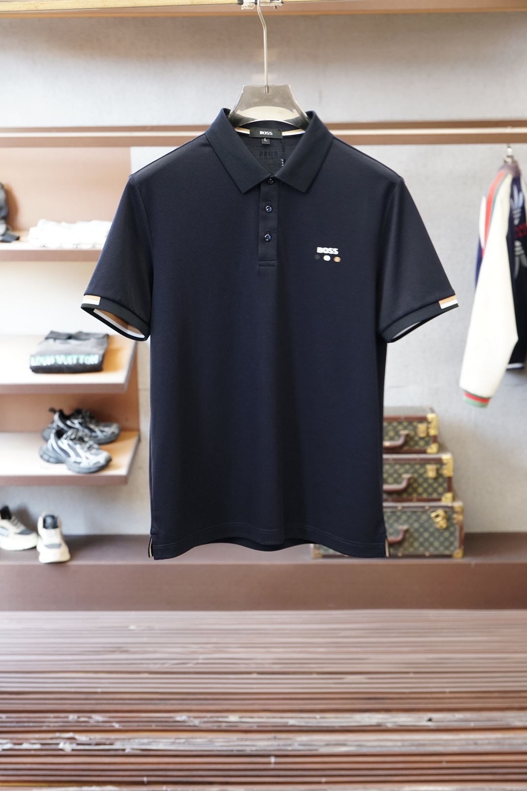 boss/2026ss新品上线🔥🔥🔥经典焕新高端珠地Polo衫 面料黑科技，穿出来的舒适奢感，采用双面珠
