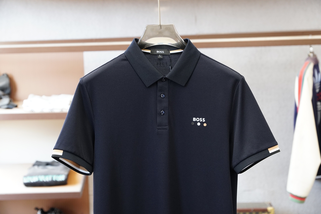 boss/2026ss新品上线🔥🔥🔥经典焕新高端珠地Polo衫 面料黑科技，穿出来的舒适奢感，采用双面珠