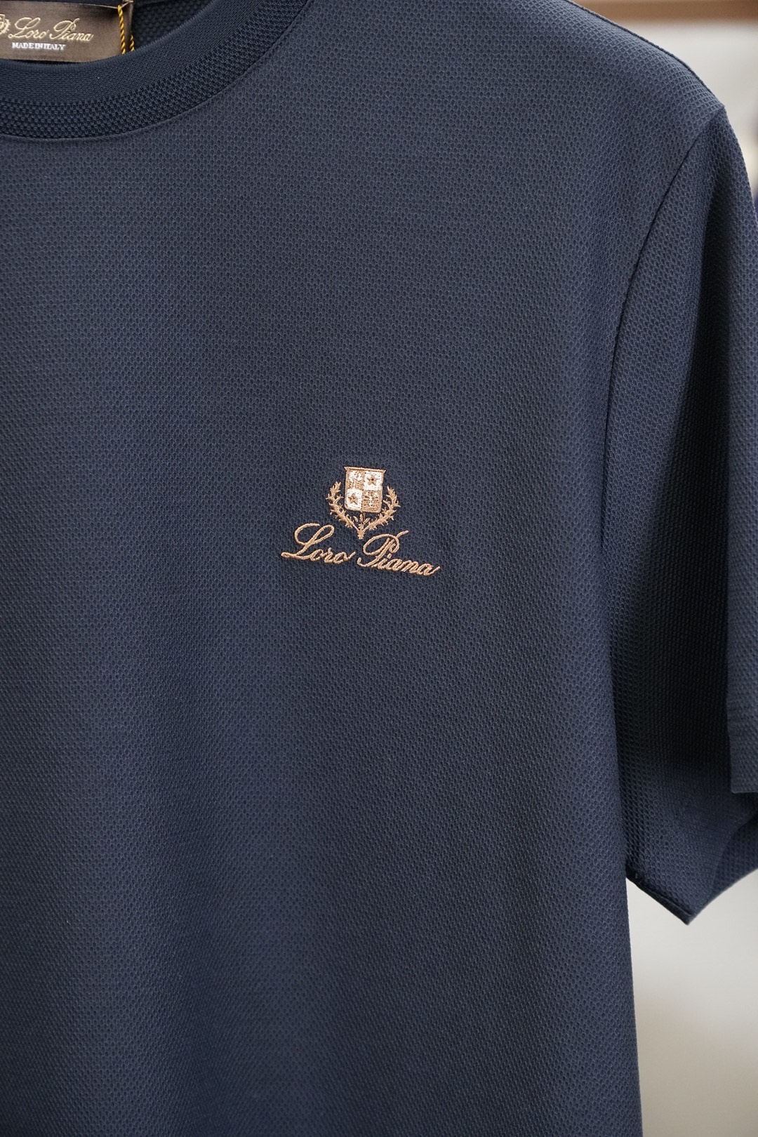 loro Piana-2026春夏新款男女同款👫短袖T恤！时尚休闲短袖T恤衫！胸前字母logo图案刺绣设