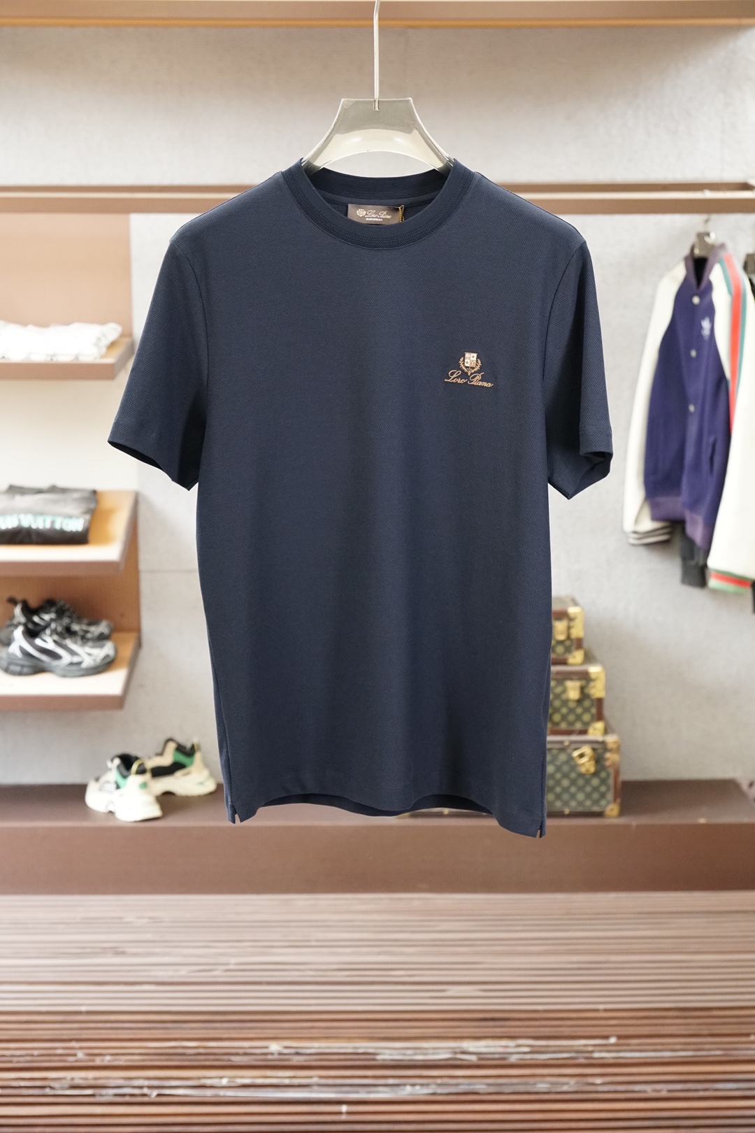 loro Piana-2026春夏新款男女同款👫短袖T恤！时尚休闲短袖T恤衫！胸前字母logo图案刺绣设