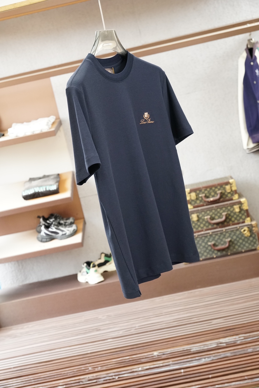 loro Piana-2026春夏新款男女同款👫短袖T恤！时尚休闲短袖T恤衫！胸前字母logo图案刺绣设