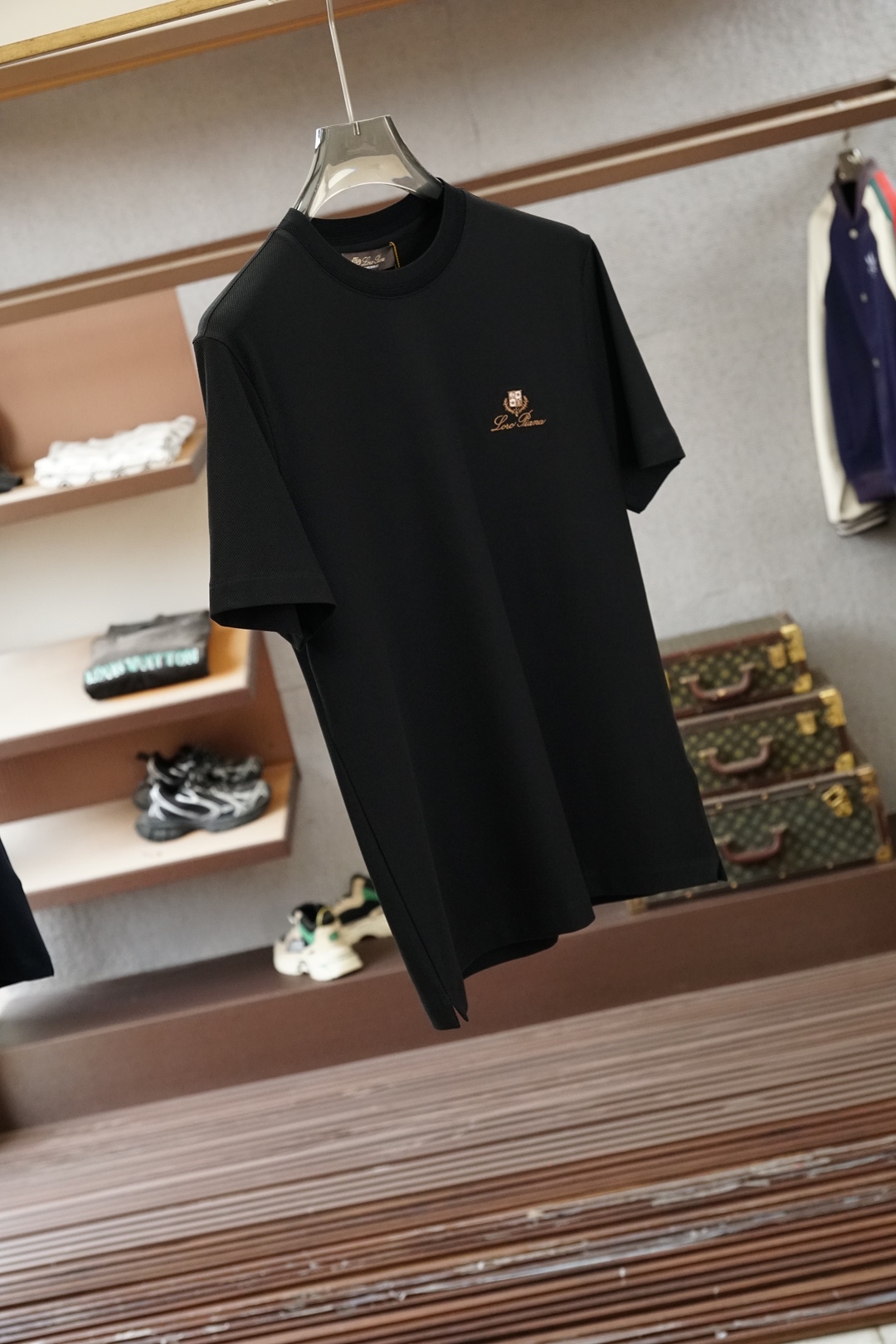 loro Piana-2026春夏新款男女同款👫短袖T恤！时尚休闲短袖T恤衫！胸前字母logo图案刺绣设