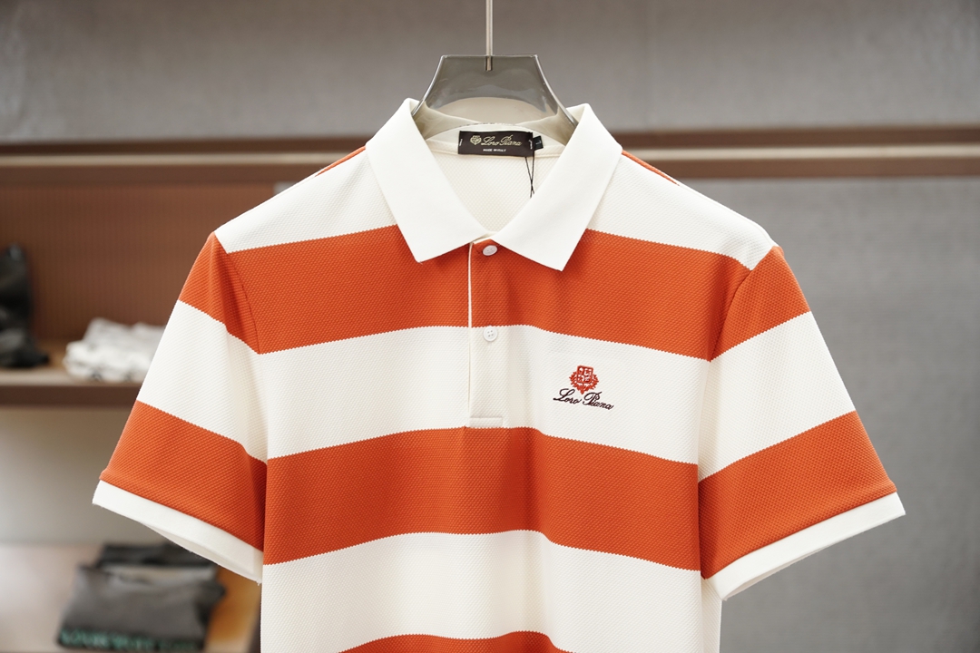 Loro Piana/26年夏季最新男士商务休闲款净版短袖POLO衫🎃🌺🌼香港贸易公司渠道货，高端意大利