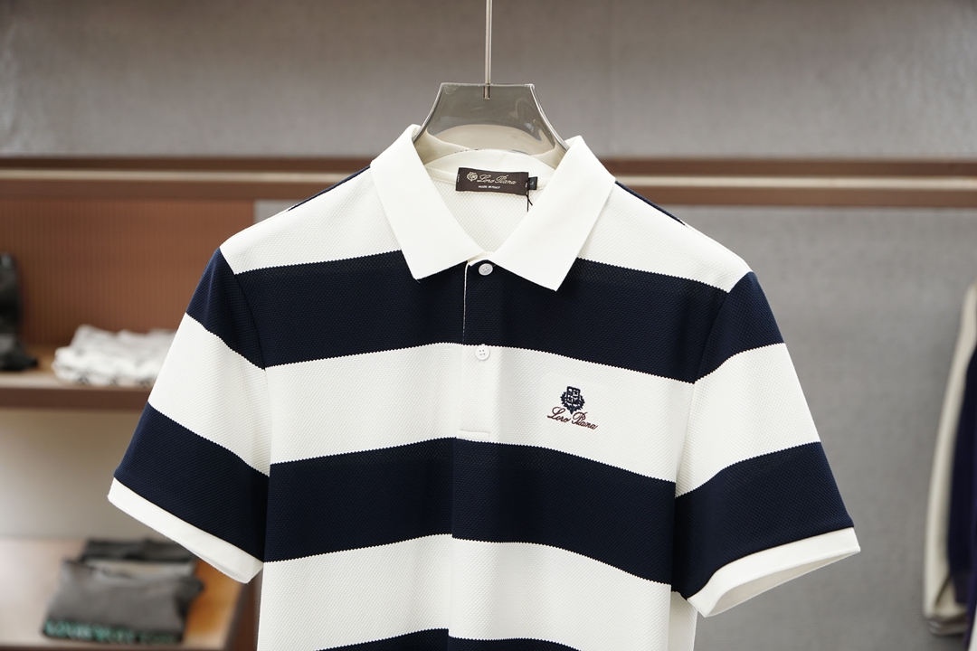 Loro Piana/26年夏季最新男士商务休闲款净版短袖POLO衫🎃🌺🌼香港贸易公司渠道货，高端意大利