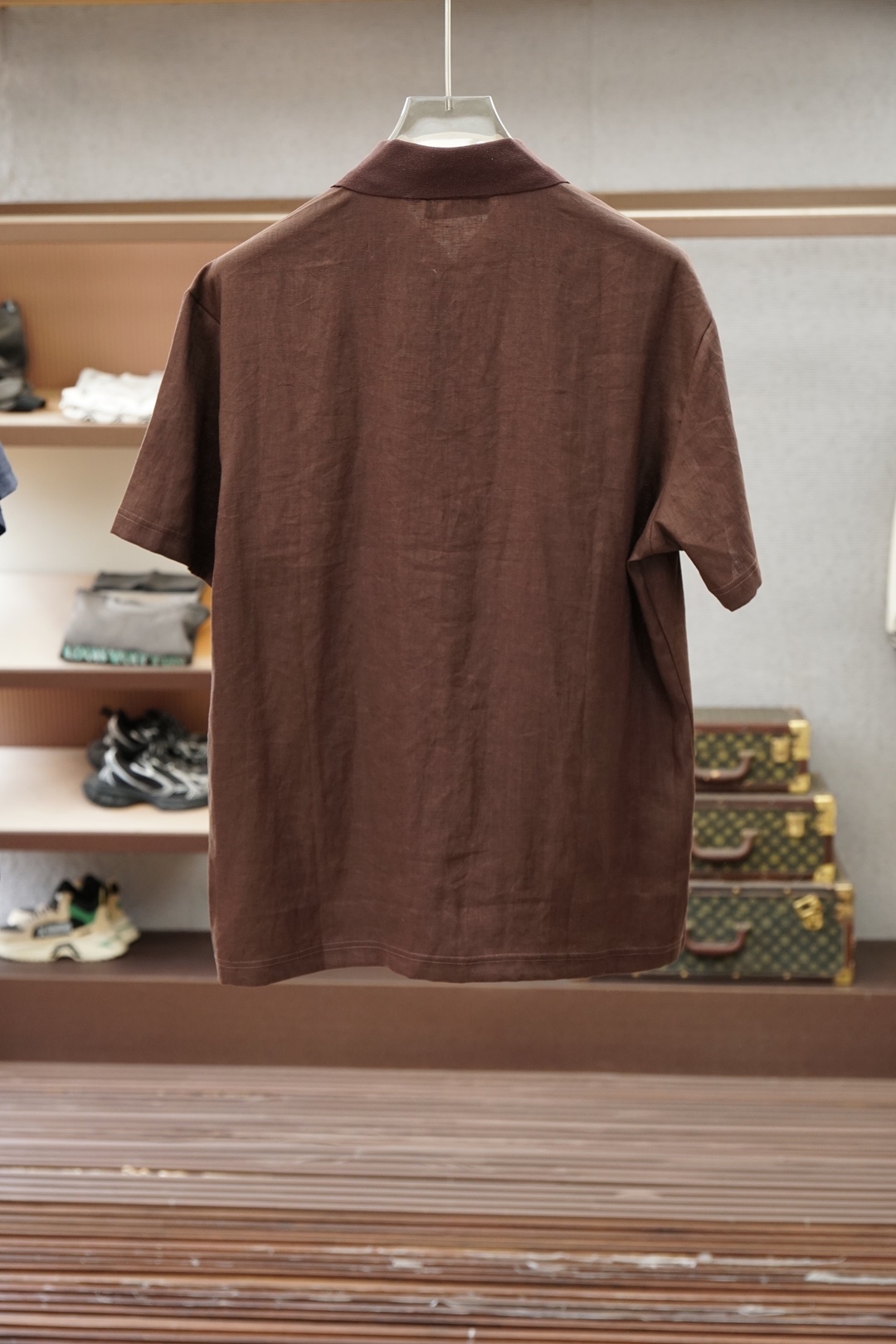 Loro Piana/2026ss春夏新款高级定制🎆🤨😜男士半拉链套头亚麻丝POLO，手感柔软且质感大幅