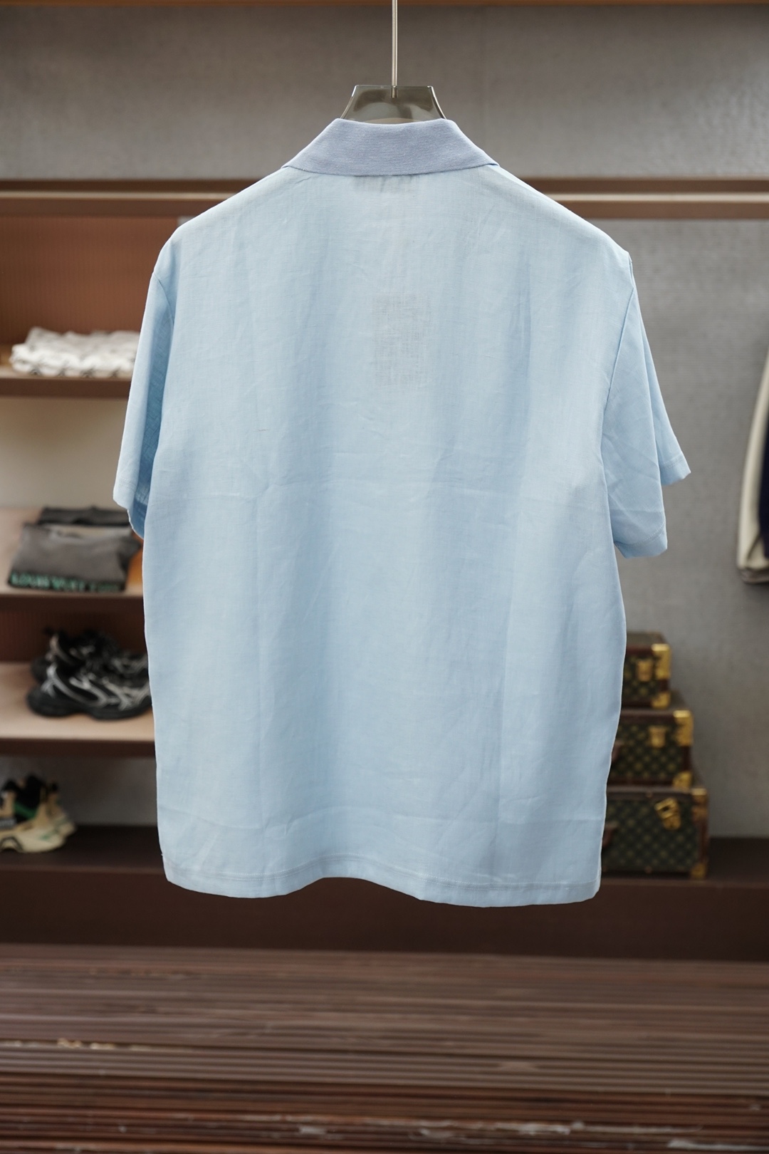 Loro Piana/2026ss春夏新款高级定制🎆🤨😜男士半拉链套头亚麻丝POLO，手感柔软且质感大幅
