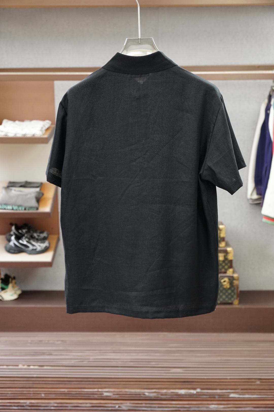 Loro Piana/2026ss春夏新款高级定制🎆🤨😜男士半拉链套头亚麻丝POLO，手感柔软且质感大幅