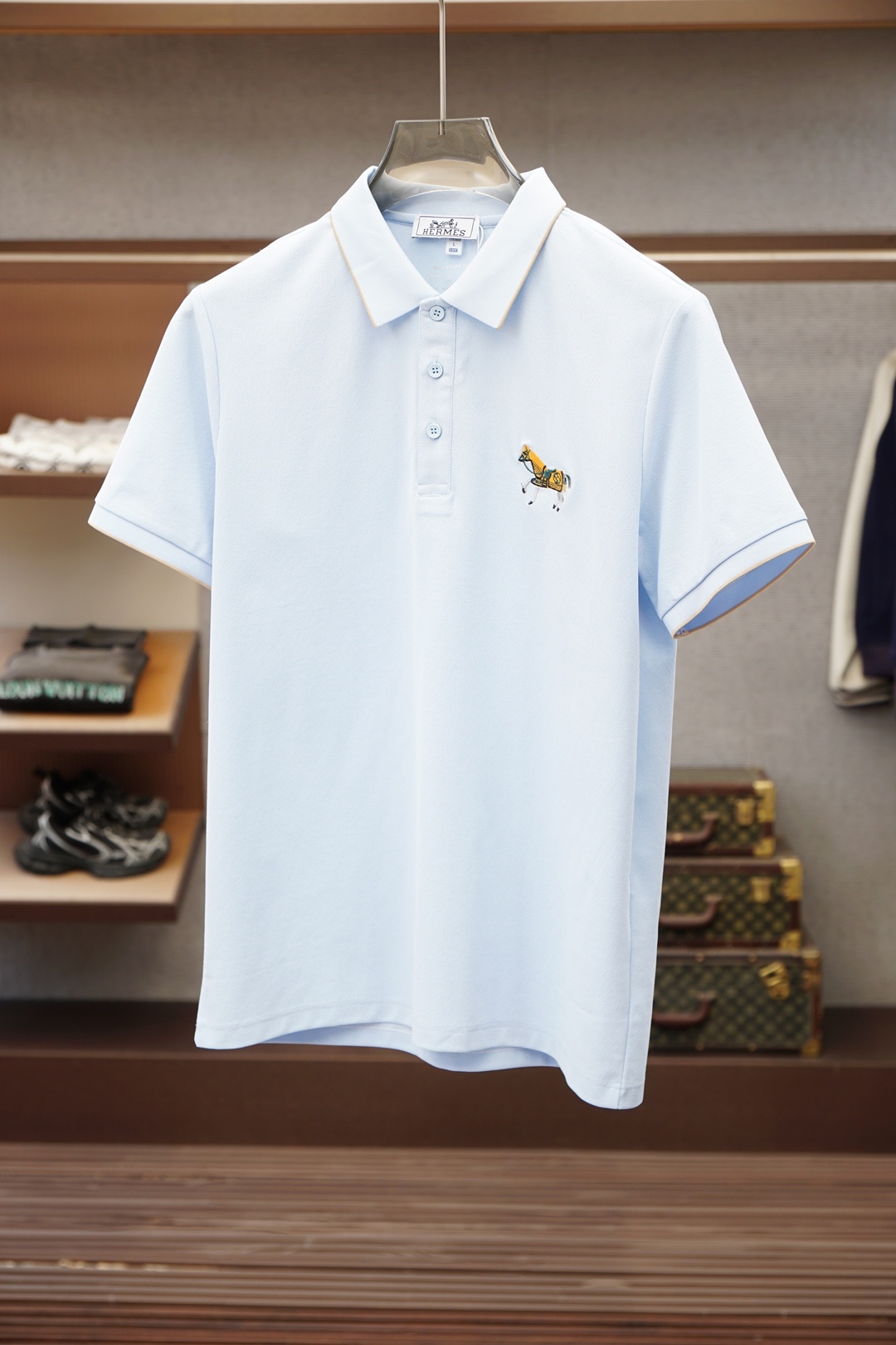 爱马仕，Hermes-2026春夏新品男士短袖Polo衫，以利落简约线条勾勒经典轮廓，💤💕🎊💐纯色主调低