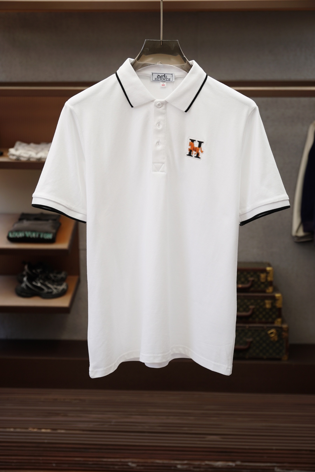 爱马仕，Hermes，2026春夏新品男士短袖Polo衫，以利落简约线条勾勒经典轮廓，💤💕🎊💐纯色主调低