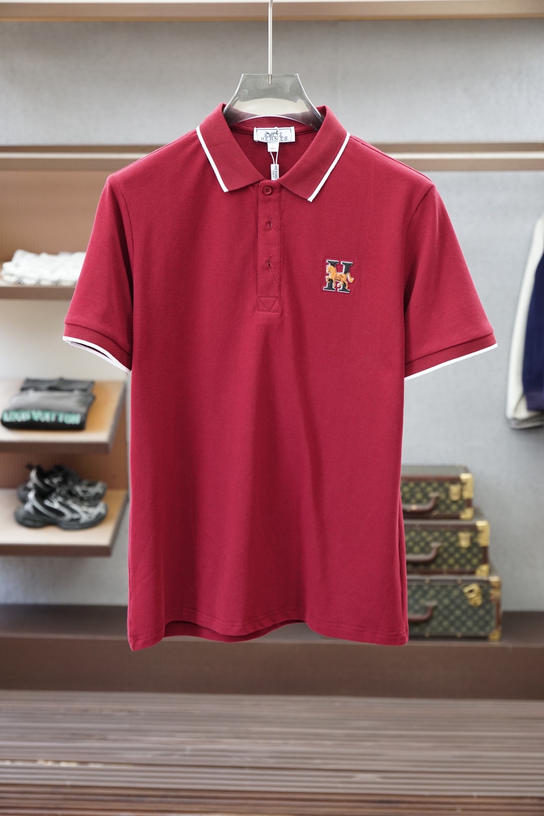 爱马仕，Hermes，2026春夏新品男士短袖Polo衫，以利落简约线条勾勒经典轮廓，💤💕🎊💐纯色主调低