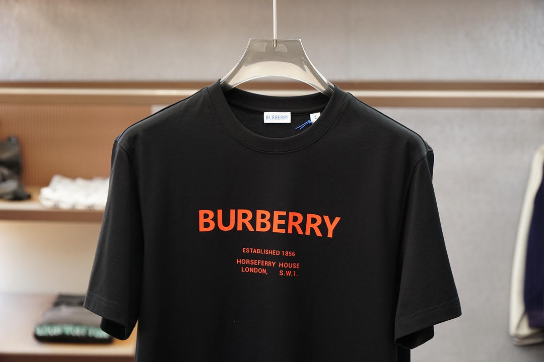 BBR 巴宝莉/26SS新款BURBERRY刺绣短T     这款T恤胸前搭配Burberry品牌经典马