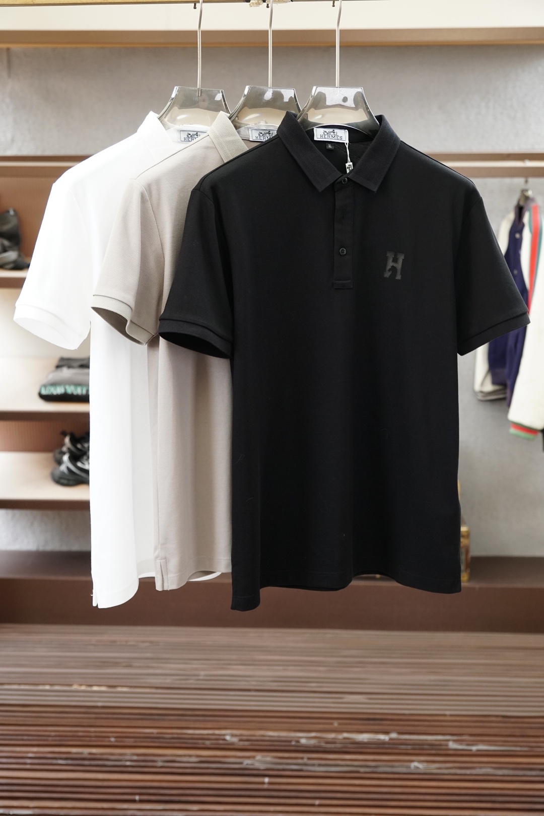 爱马仕，Hermes，2026春夏新品男士短袖Polo衫，以利落简约线条勾勒经典轮廓，💤💕🎊👾💤纯色主调