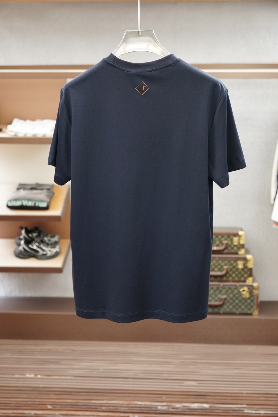 Loro Piana-26SS春夏新品印花圆领短袖T恤，胸前缀饰字母刺绣Logo设计，🔛🍭🌻🫥经典休闲单