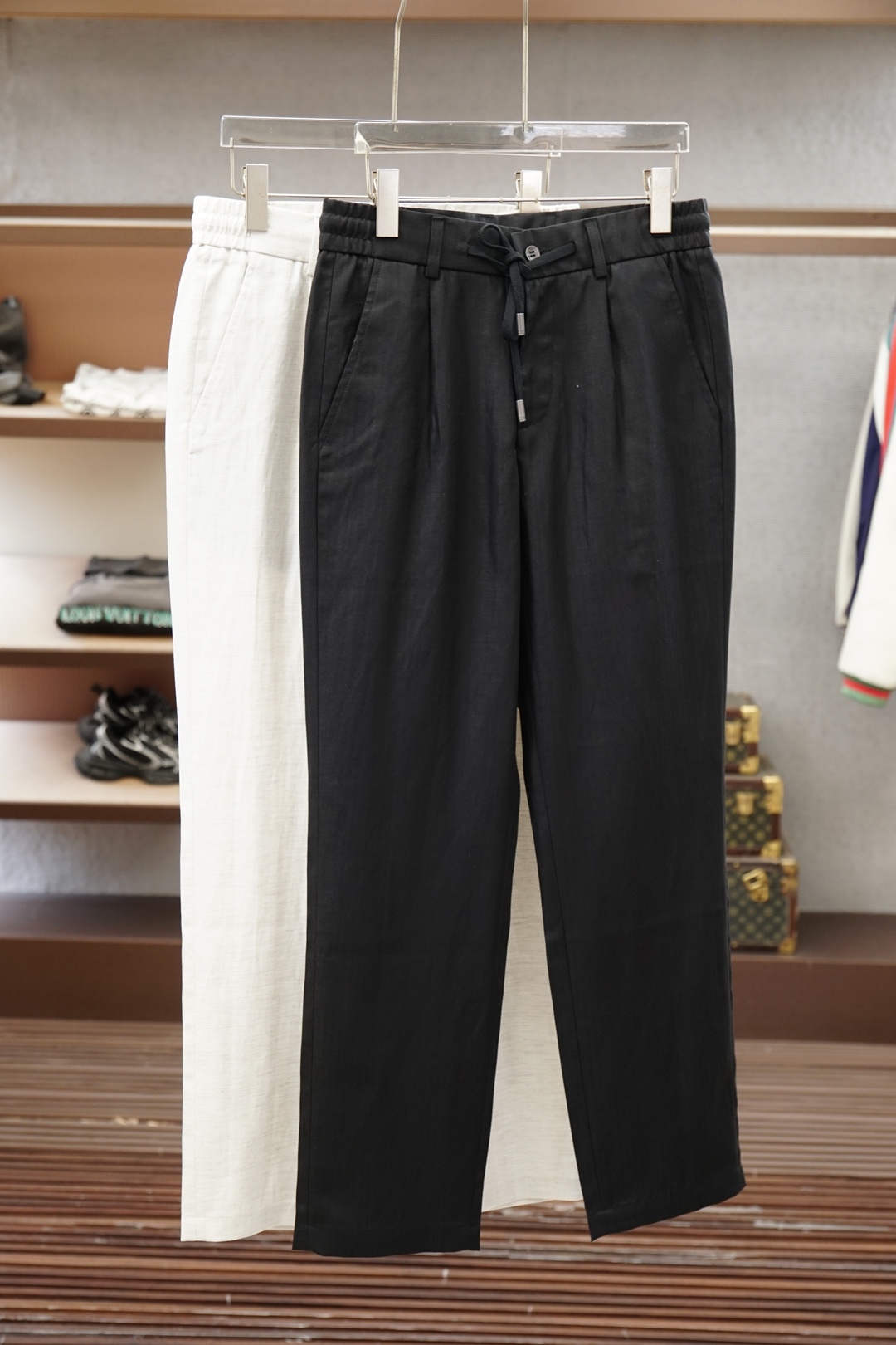 🔥🔥Loro Piana高级轻奢商务系列男士麻裤👖颜色：米白，黑码数：48-50-52-5456