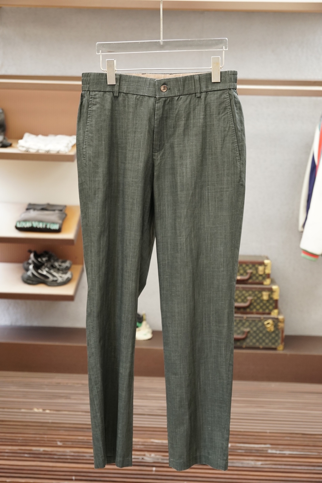 🔥🔥Loro Piana高级轻奢商务系列男士麻裤👖颜色：卡其墨绿，深绿码数：48-50-52-5456