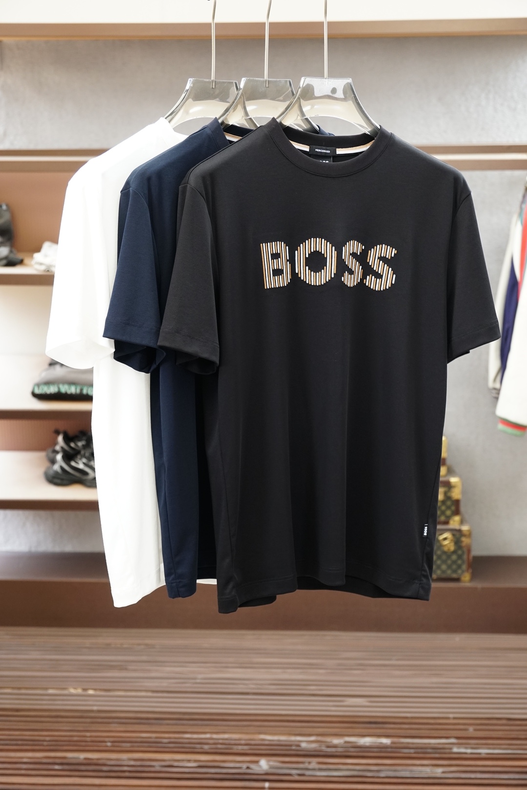 Boss 26SS春夏新品印花圆领短袖T恤，胸前印花Logo设计，🔛🍭🌼🫥经典休闲单品更显精致，极简风格