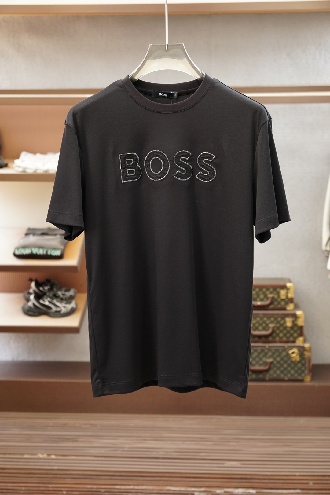 Boss-26SS春夏新品印花圆领短袖T恤，胸前印花Logo设计，🔛🍭🌼🫥经典休闲单品更显精致，极简风格