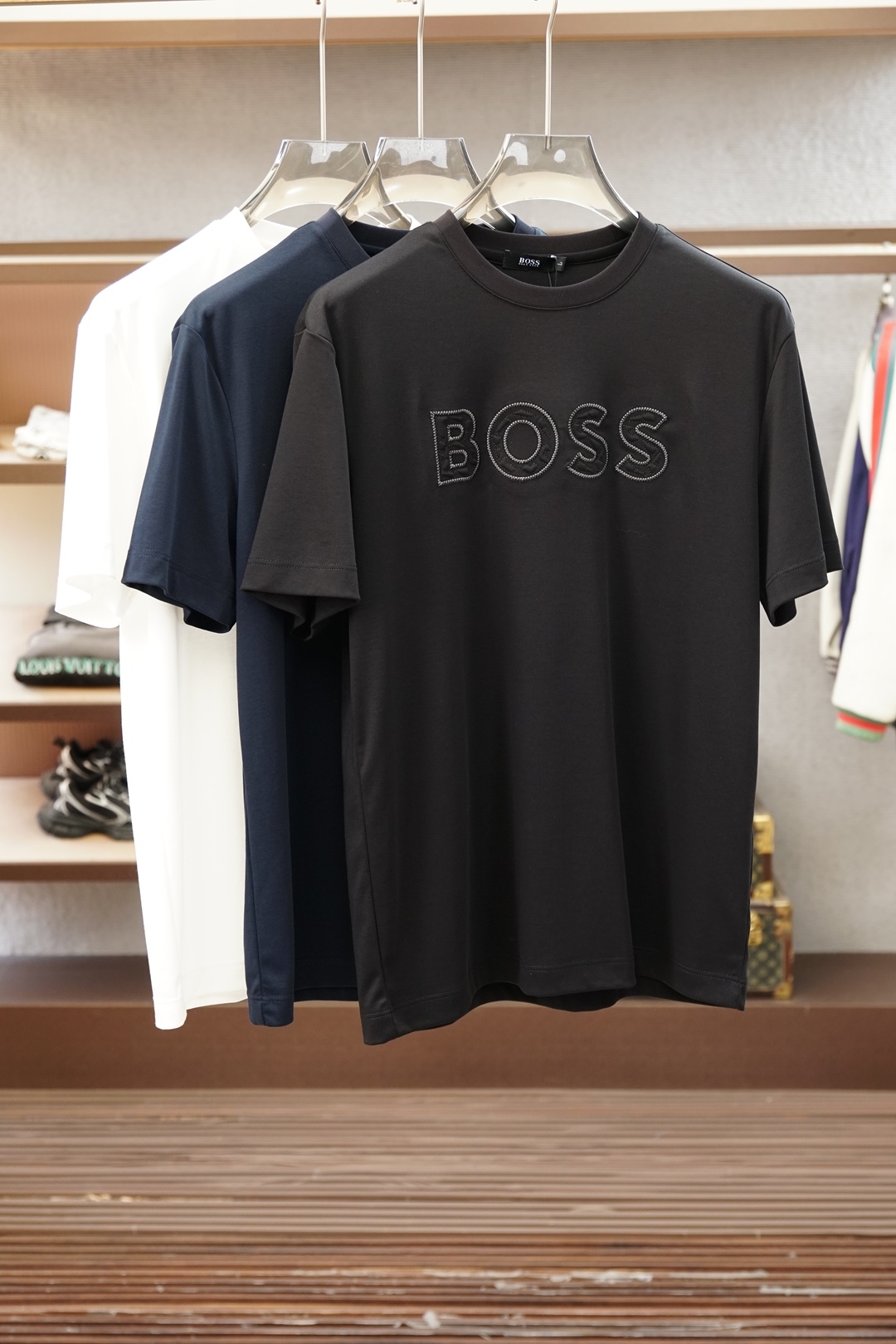 Boss-26SS春夏新品印花圆领短袖T恤，胸前印花Logo设计，🔛🍭🌼🫥经典休闲单品更显精致，极简风格