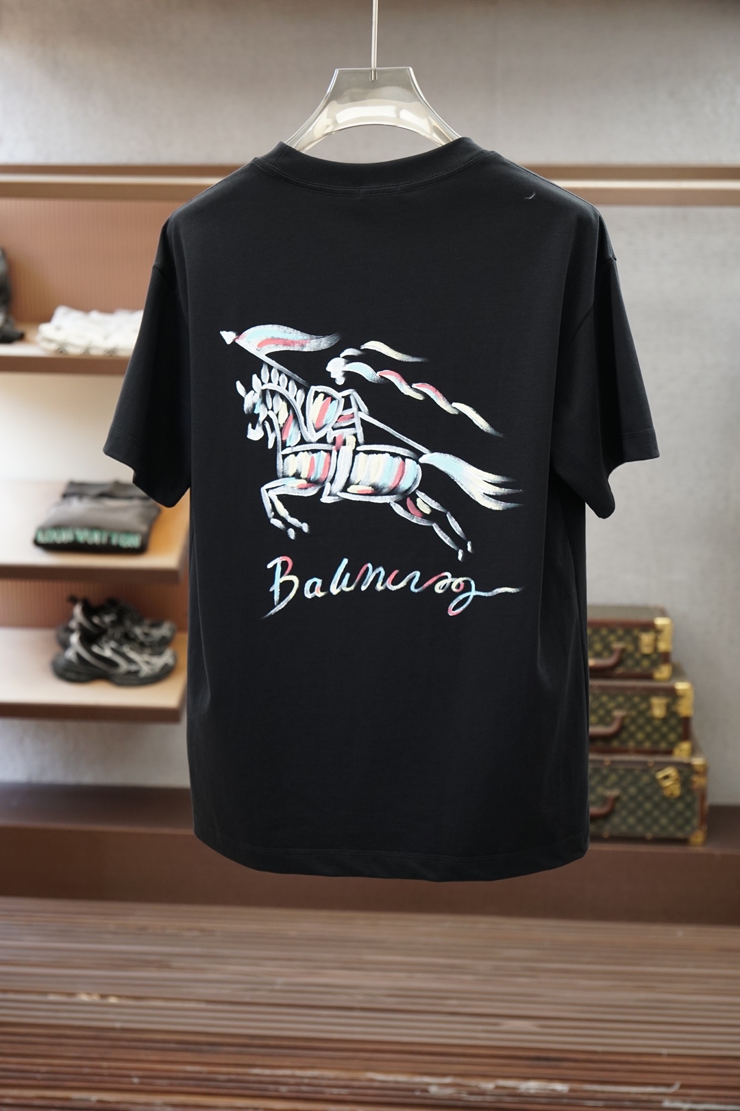 BBR巴宝莉-🌷👒💥💕😺🌻2026春夏新款圆领T，自带高级质感，胸前Logo3D印花立体时尚，简约不单调