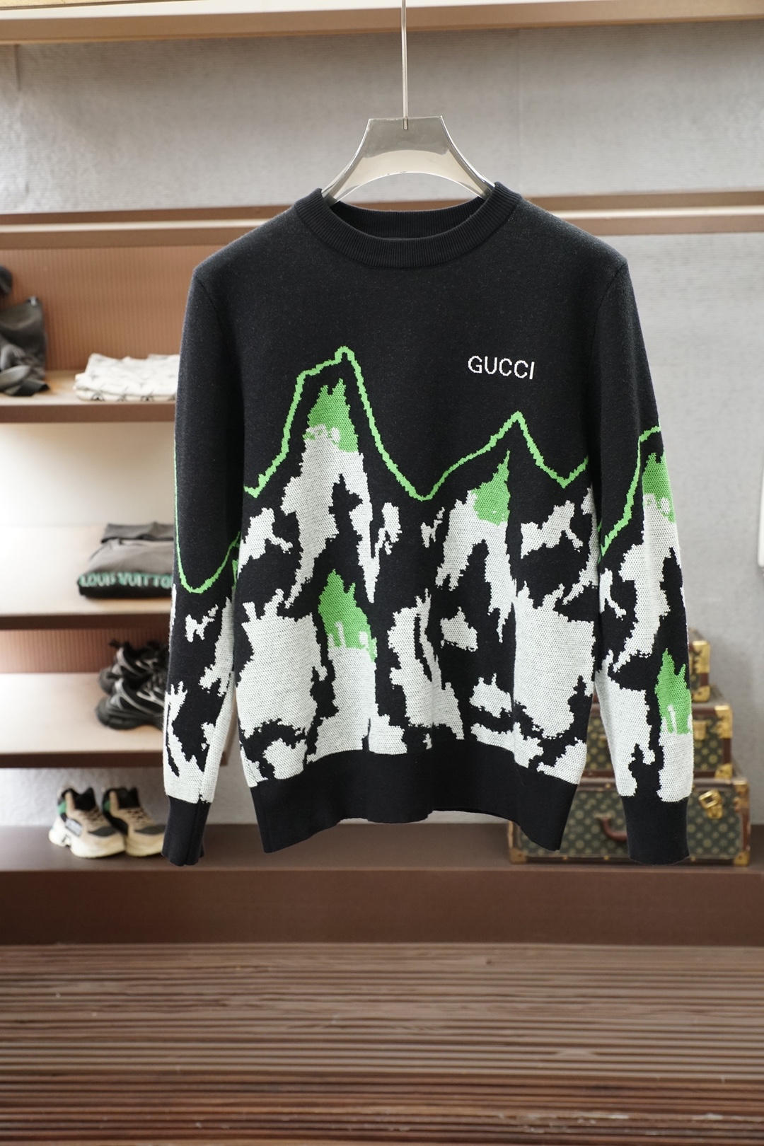 Gucci古奇/2026秋冬新款毛衣！✋💐💐优质超细羊毛不扎可直接贴身穿，官款同款潮爆时尚，休闲圆领款式，日常搭配出街轻
