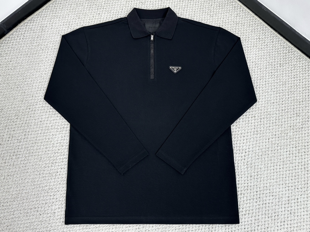 Prada Kleding Polo Katoen Breien Fashion Lange mouw