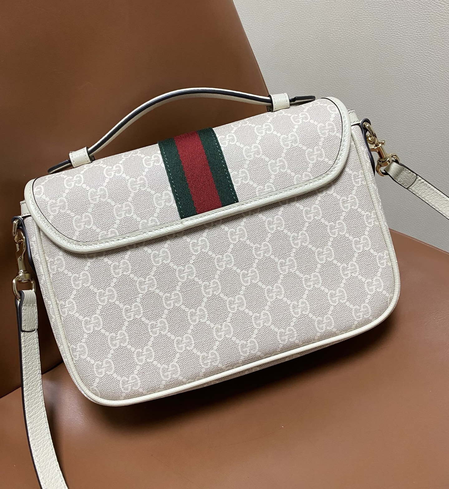 Gucci Ophidia Beige GG Supreme 24cm crossbody everyday