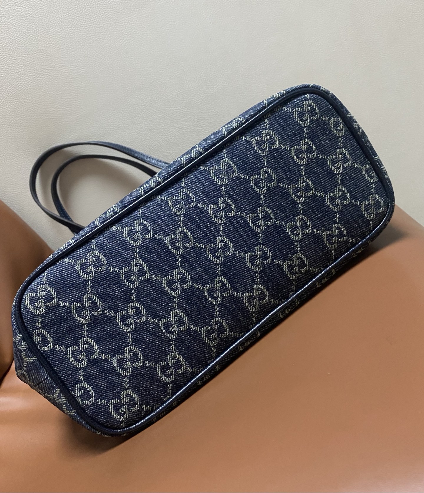 Gucci Tribeca Blue denim GG 25cm tote everyday