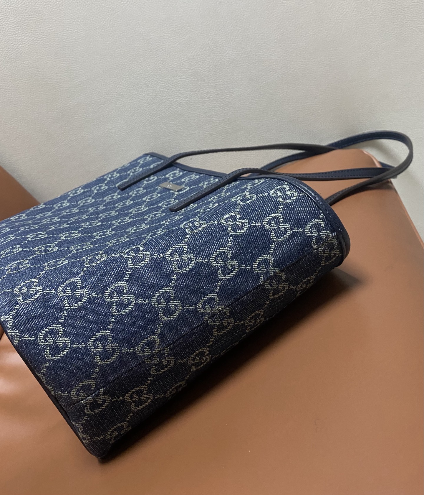 Gucci Tribeca Blue denim GG 25cm tote everyday